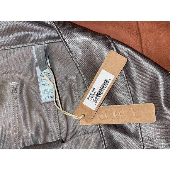 NWT SKIMS Disco Pants Silver Shimmer Skinny Women's Size S - Picture 6 of 11